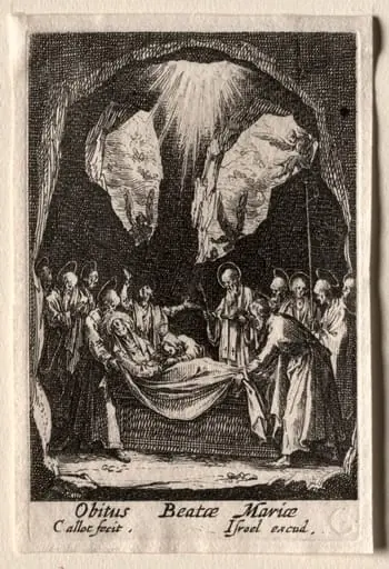 The Life of the Virgin: The Entombment of the Virgin, by Jacques Callot