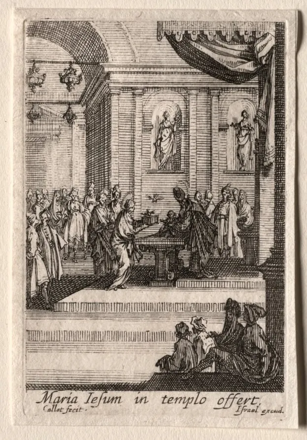 The Life of the Virgin: The Presentation of Christ in the Temple, by Jacques Callot, 1634