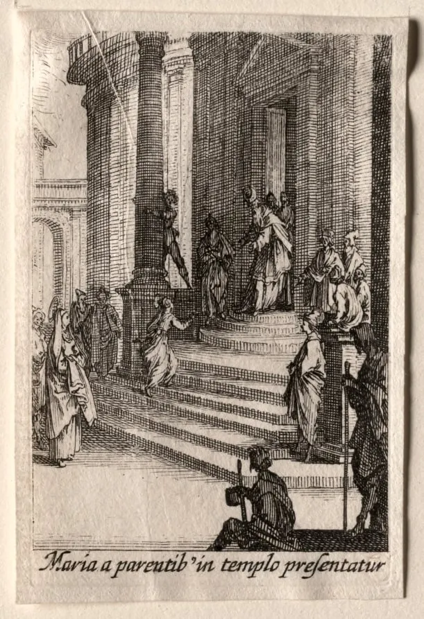 The Life of the Virgin: The Presentation of the Virgin in the Temple, by Jacques Callot, 1634