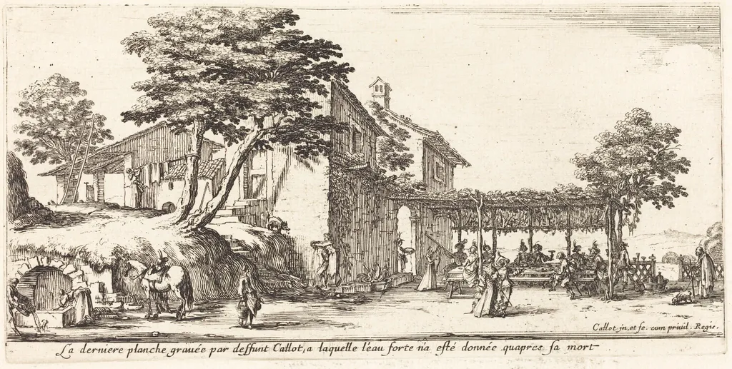 The Little Trellis, by Jacques Callot, ink, 1635