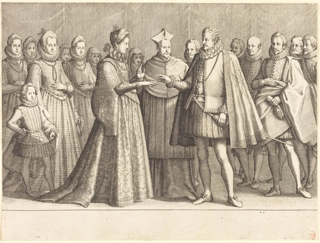 The Marriage of Ferdinando and Christine of Lorraine, by Jacques Callot, ink, 1614