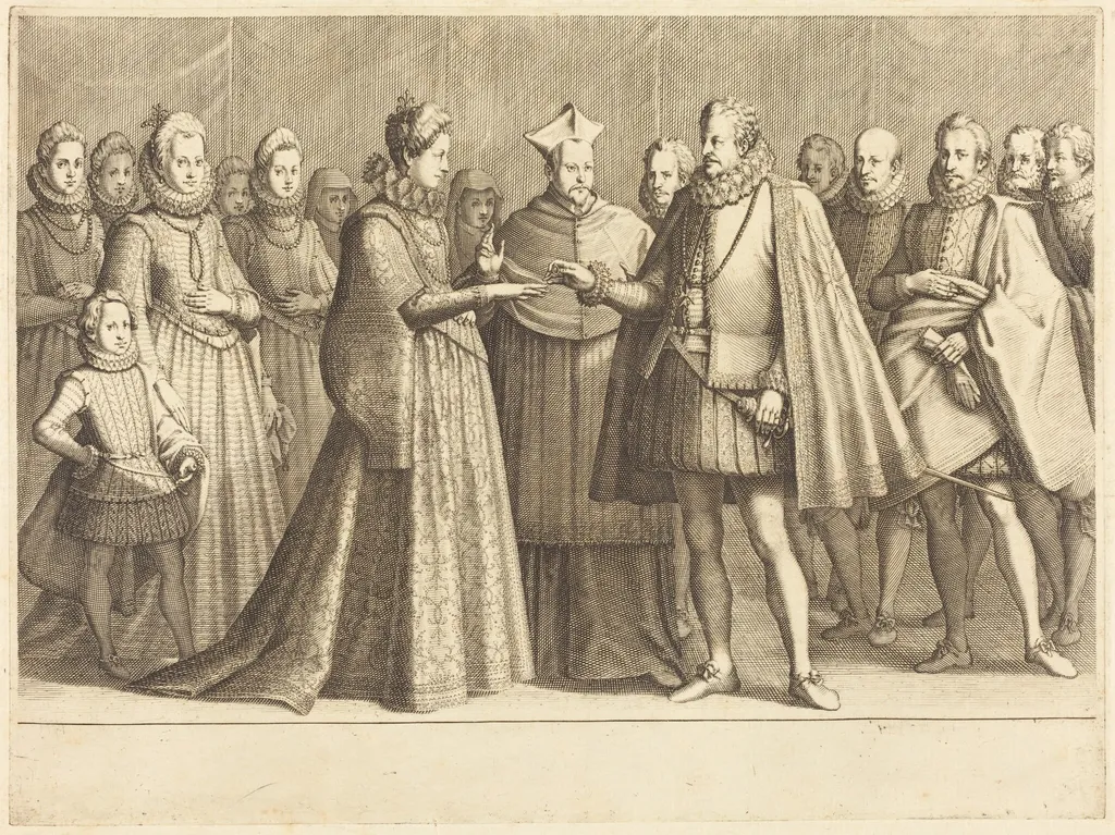 The Marriage of Ferdinando and Christine of Lorraine, by Jacques Callot, ink, 1614
