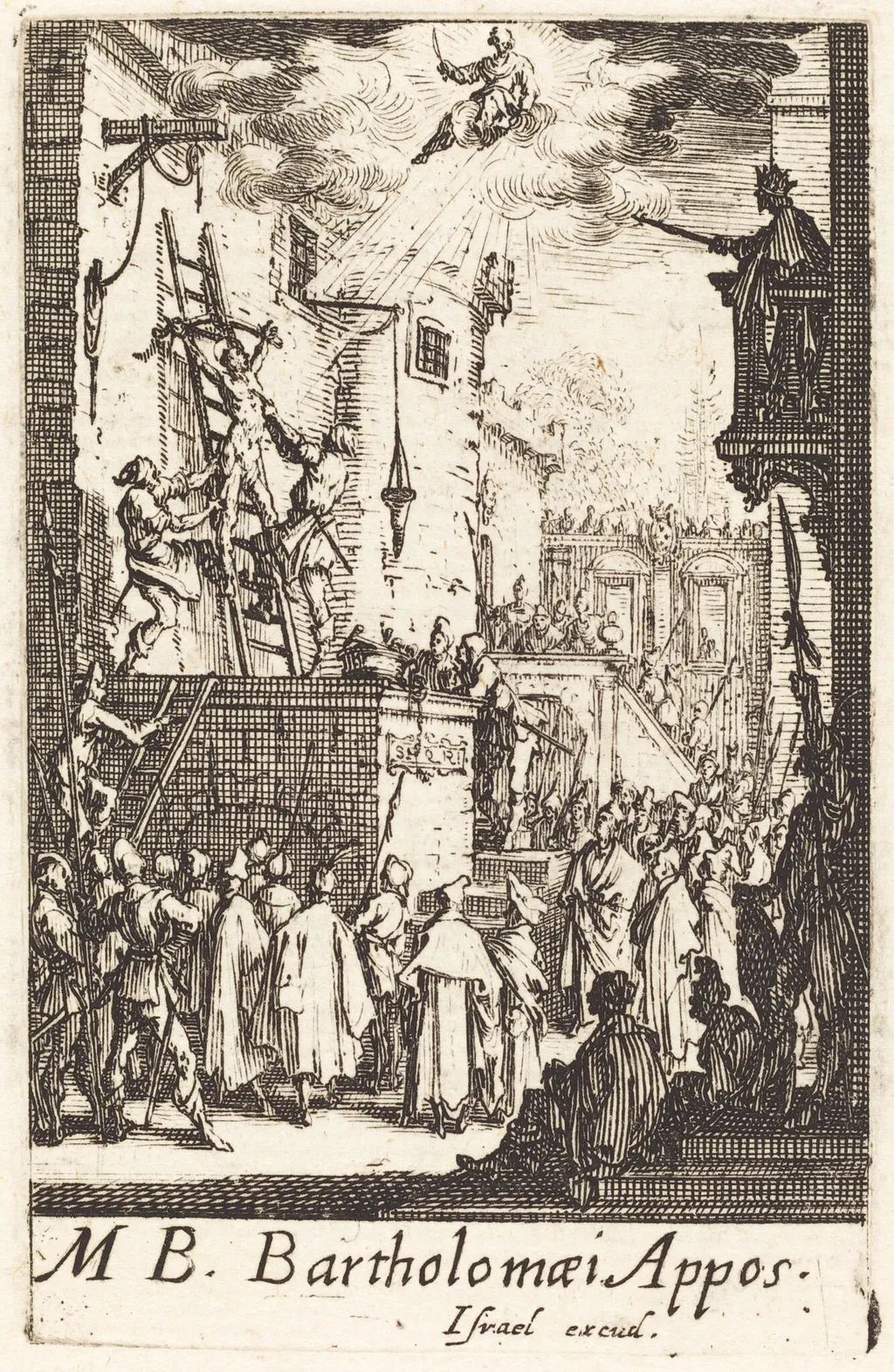 The Martyrdom of Saint Bartholomew, by Jacques Callot, ink, 1634