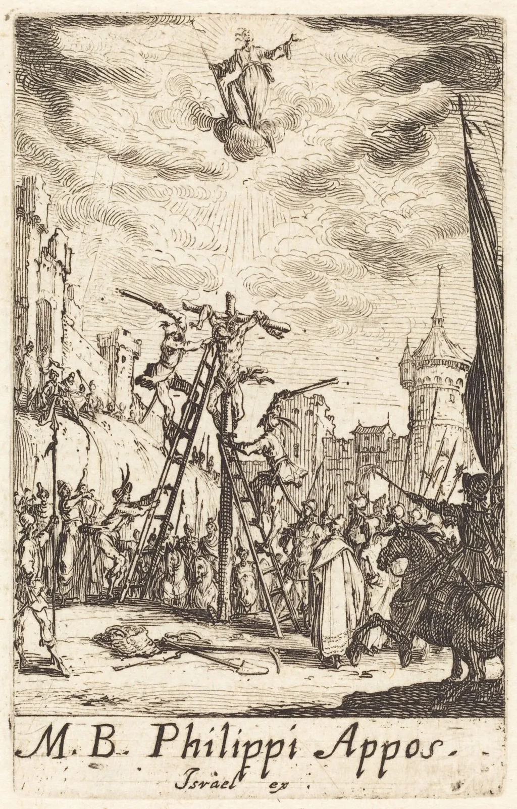 The Martyrdom of Saint Philip, by Jacques Callot, ink, 1634