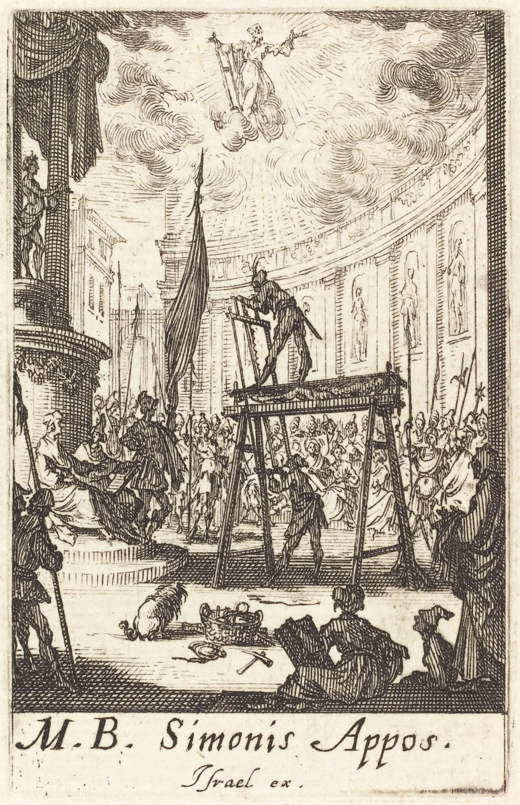 The Martyrdom of Saint Simon, by Jacques Callot, ink, 1634