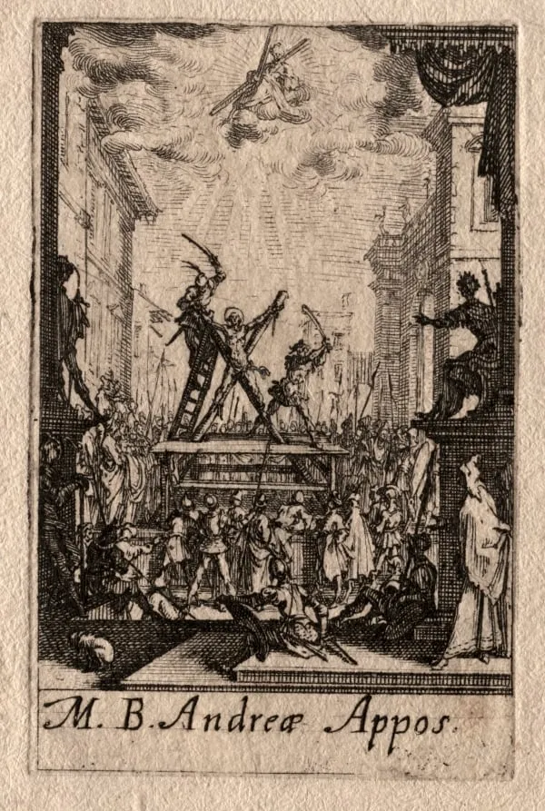 The Martyrdom of the Apostles: St. Andrew, by Jacques Callot, 1632