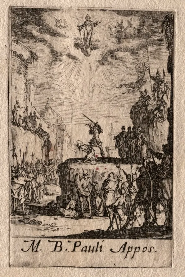 The Martyrdom of the Apostles: St. Paul, by Jacques Callot, 1632