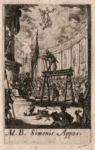 The Martyrdom of the Apostles:  St. Simon, by Jacques Callot