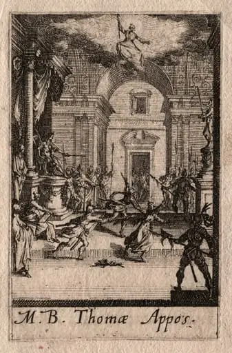 The Martyrdom of the Apostles: St. Thomas, by Jacques Callot