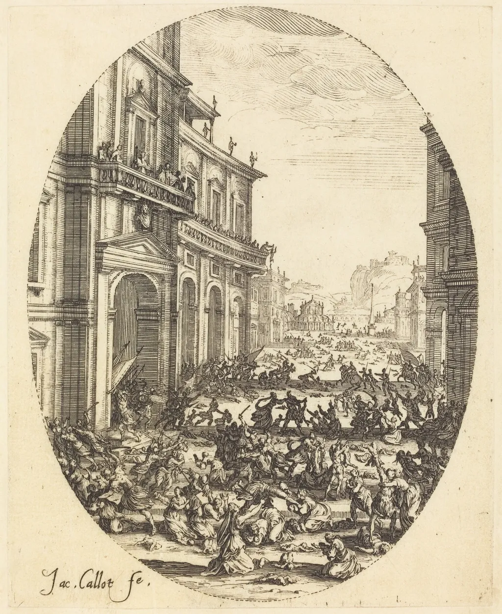 The Massacre of the Innocents, Second Plate, by Jacques Callot, ink, 1622