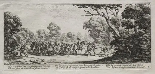 The Miseries of War:  Arrest of Malefactors, by Jacques Callot
