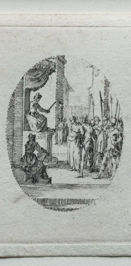 The Mysteries of the Passion: Christ before Pilate, by Jacques Callot, 1631