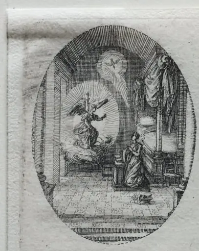 The Mysteries of the Passion:  The Annunciation, by Jacques Callot