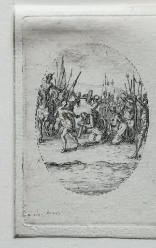 The Mysteries of the Passion:  The Carrying of the Cross, by Jacques Callot
