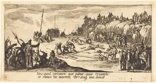 The Nailing to the Cross, by Jacques Callot, 1618