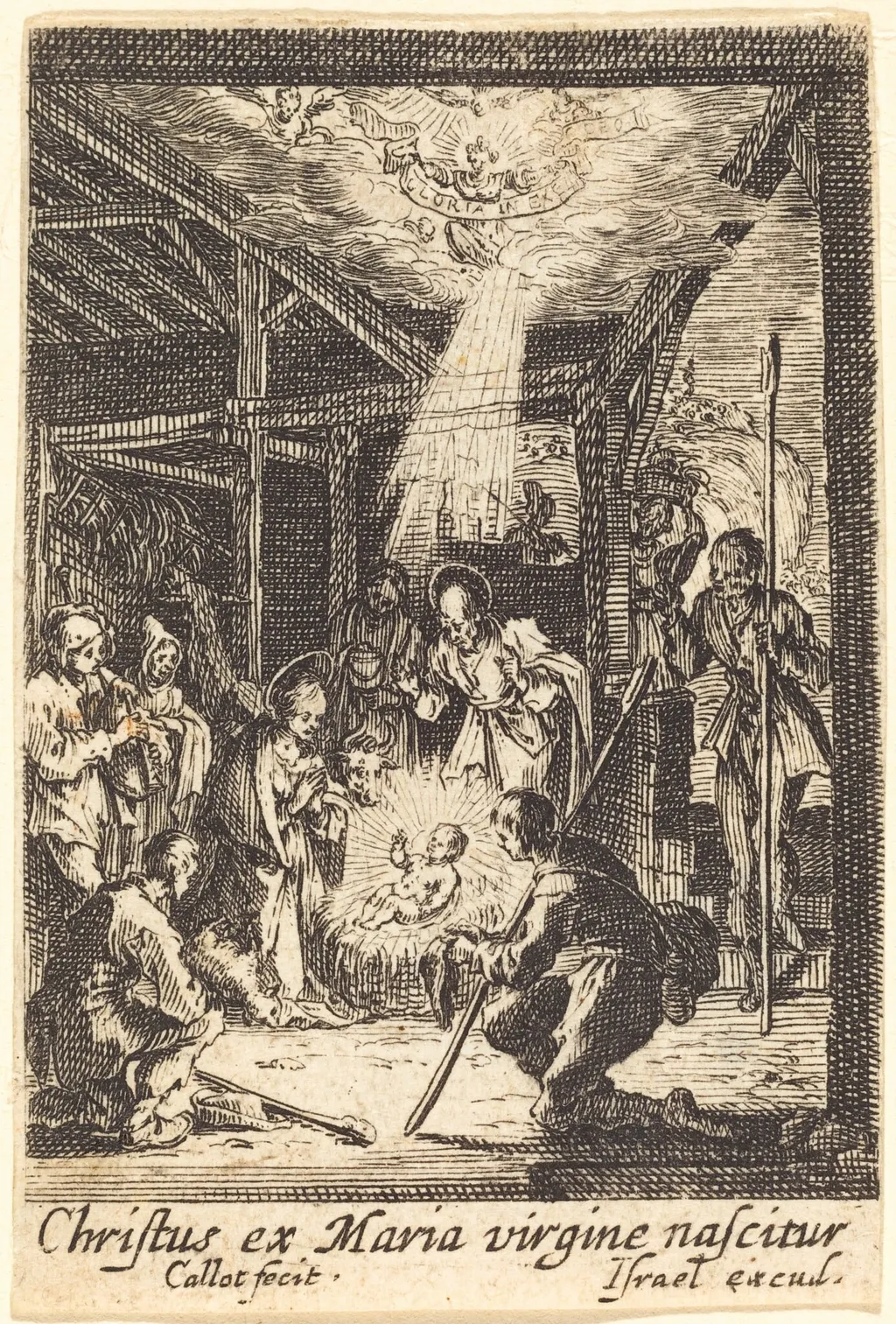 The Nativity, by Jacques Callot, ink, 1634