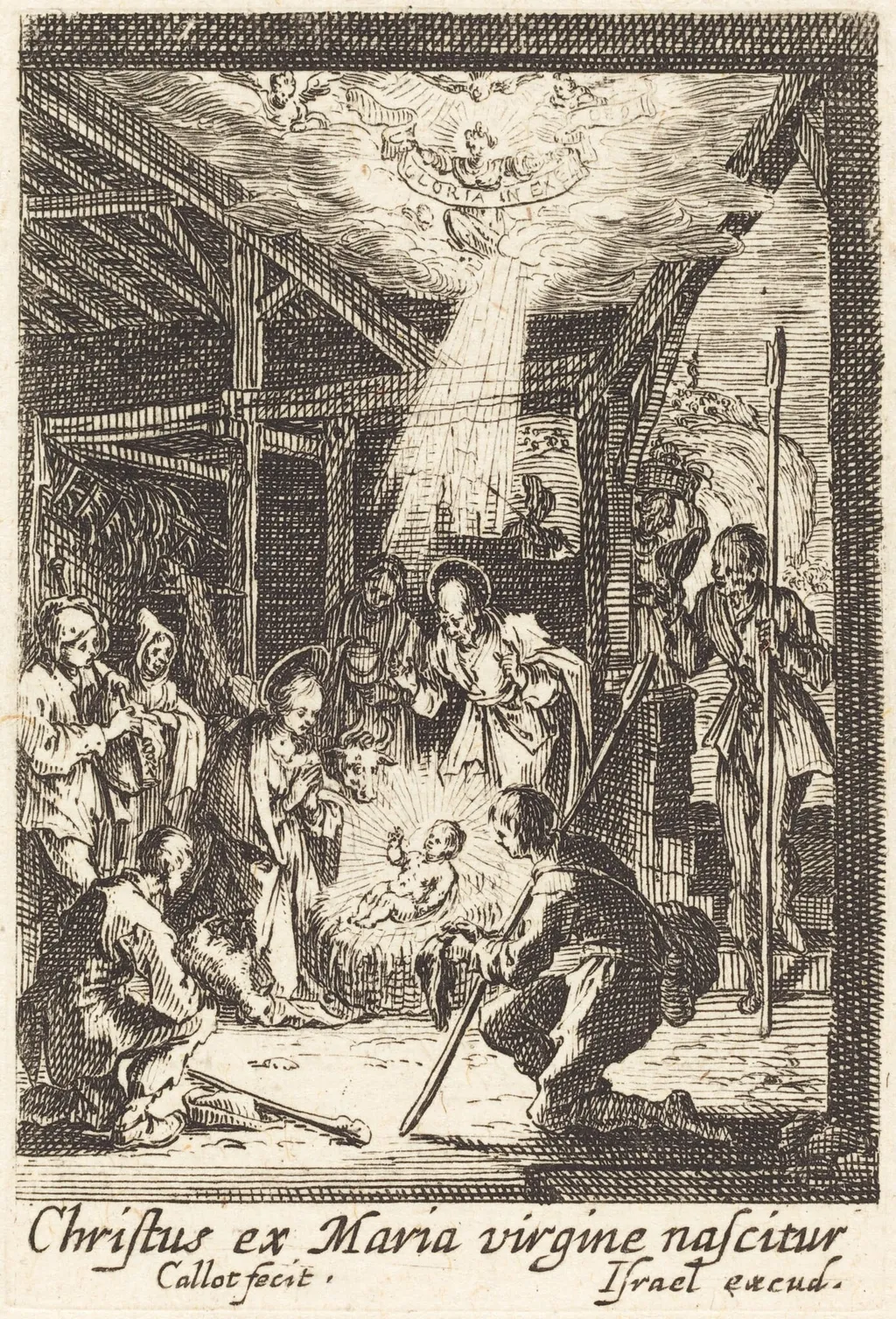 The Nativity, by Jacques Callot, ink, 1634