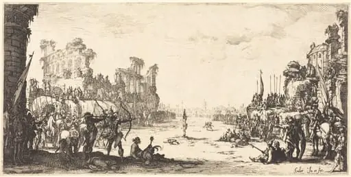 The Ordeal by Arrows (Saint Sebastian), by Jacques Callot