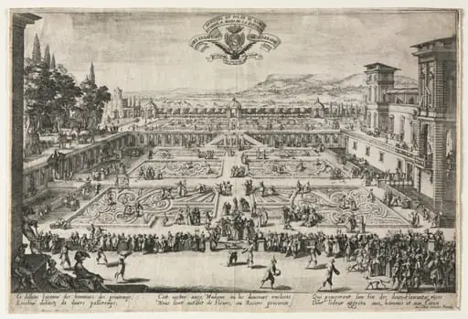 The Palace Gardens at Nancy, by Jacques Callot