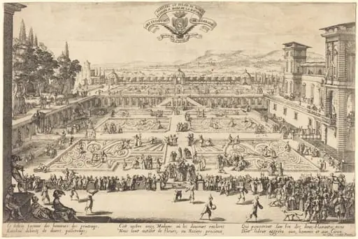 The Palace Gardens at Nancy, by Jacques Callot
