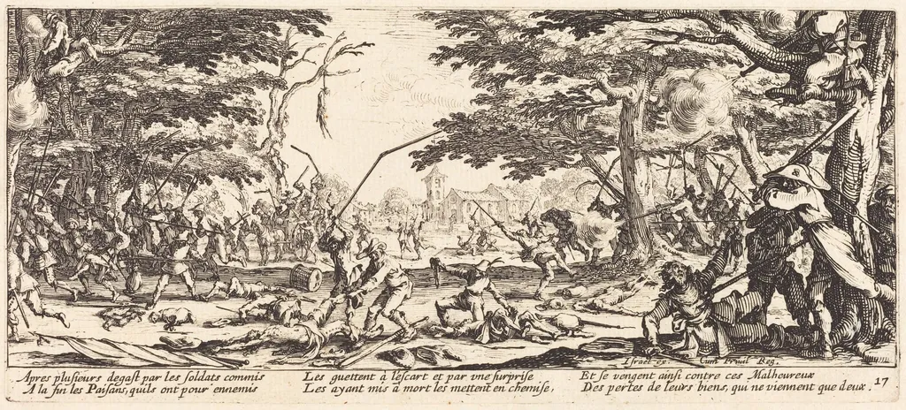 The Peasants Avenge Themselves, by Jacques Callot, ink, 1633