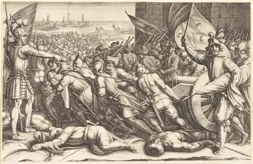 The Re-embarkation of the Troops, by Jacques Callot