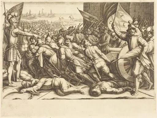 The Re-embarkation of the Turks, by Jacques Callot