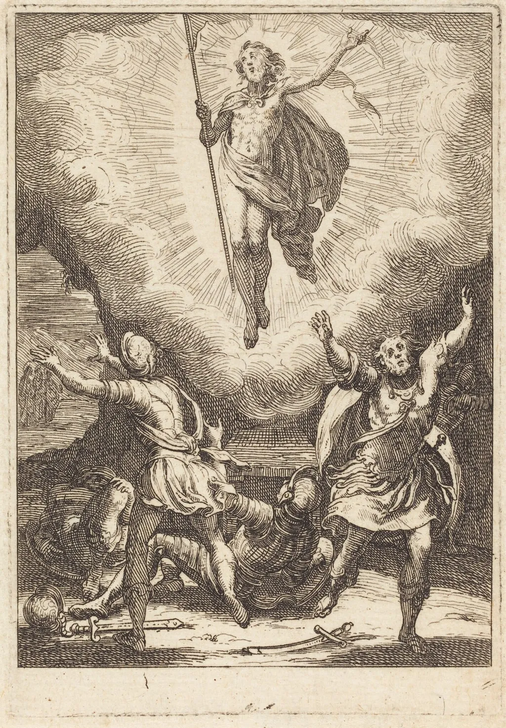 The Resurrection, by Jacques Callot, ink, 1628