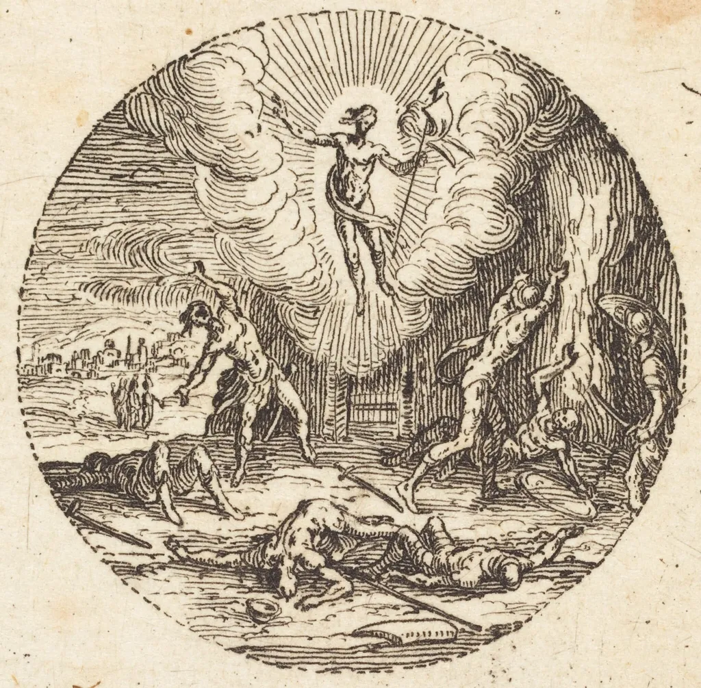 The Resurrection, by Jacques Callot, ink, 1631