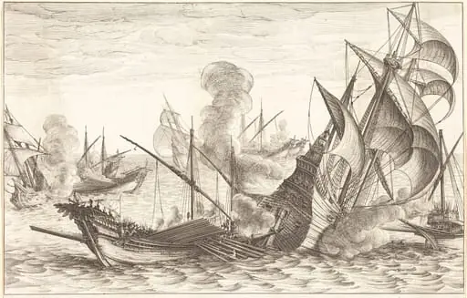 The Second Naval Battle, by Jacques Callot