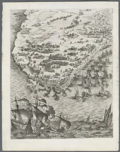 The Siege of La Rochelle: Plate 10, by Jacques Callot