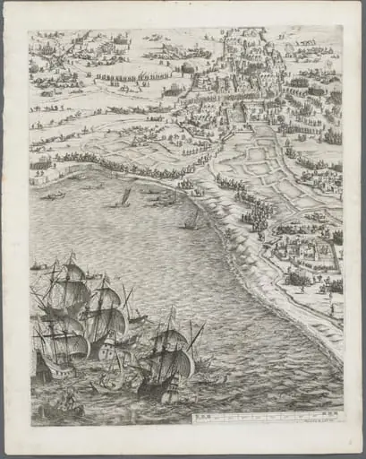 The Siege of La Rochelle: Plate 12, by Jacques Callot