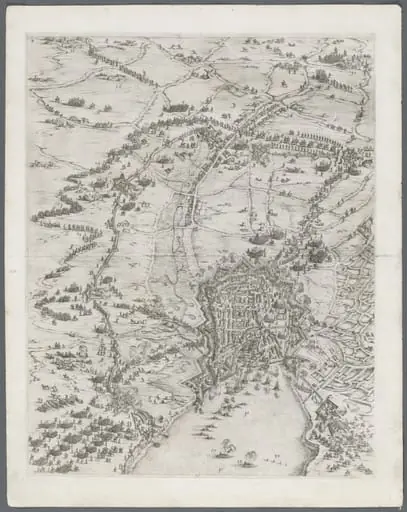 The Siege of La Rochelle: Plate 6, by Jacques Callot