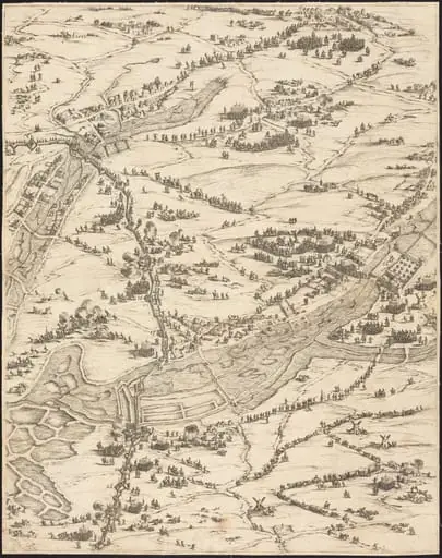 The Siege of La Rochelle [plate 7 of 16;  set comprises 1952.8.97-112], by Jacques Callot