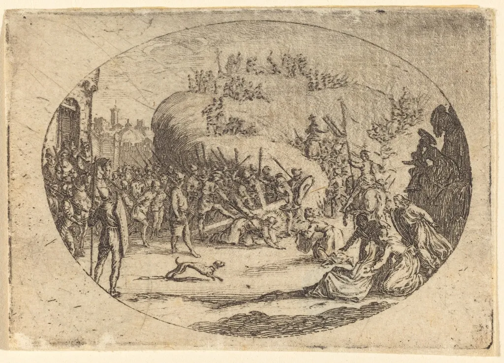 The Small Carrying of the Cross, by Jacques Callot, ink, 1624