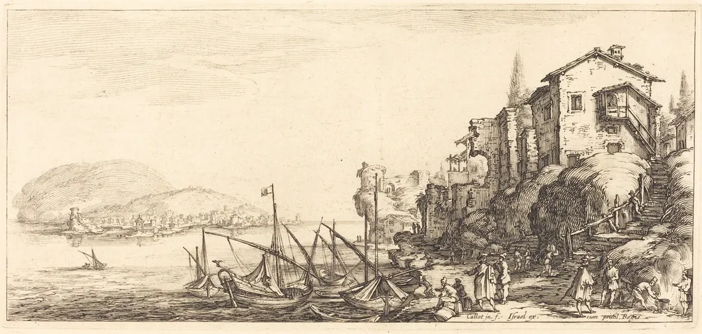 The Small Port, by Jacques Callot, ink, 1630