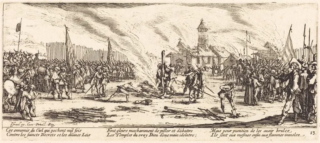The Stake, by Jacques Callot, ink, 1633