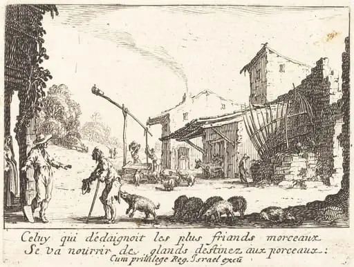 The Swineherd, by Jacques Callot