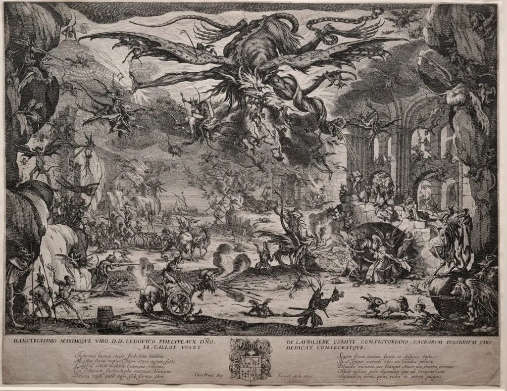 The Temptation of Saint Anthony (second version), by Jacques Callot, 1635