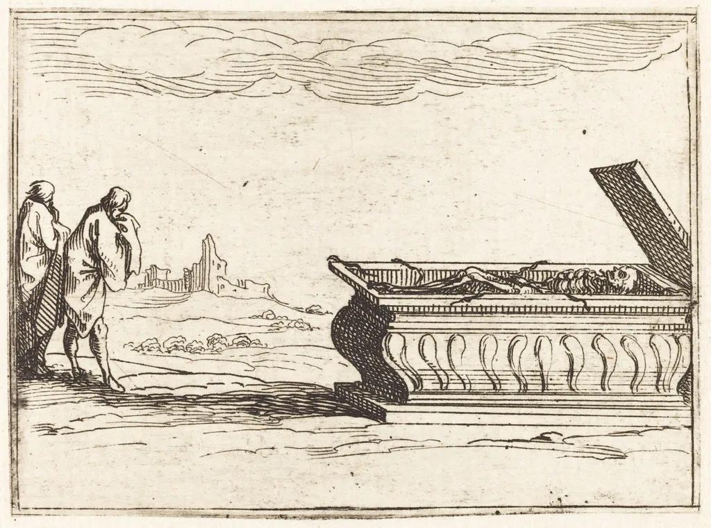 The Tomb, by Jacques Callot, ink, 1628