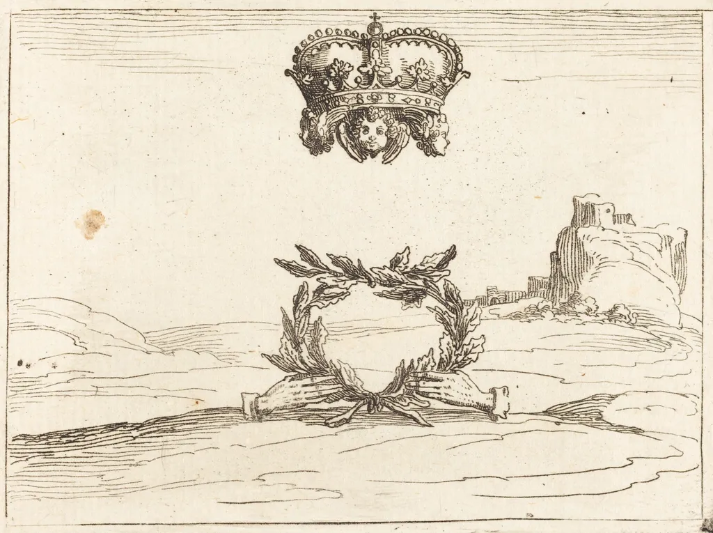 The Two Crowns, by Jacques Callot, ink, 1628