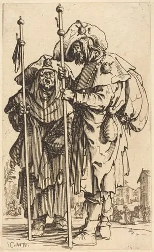 The Two Pilgrims, by Jacques Callot