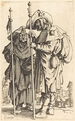The Two Pilgrims, by Jacques Callot