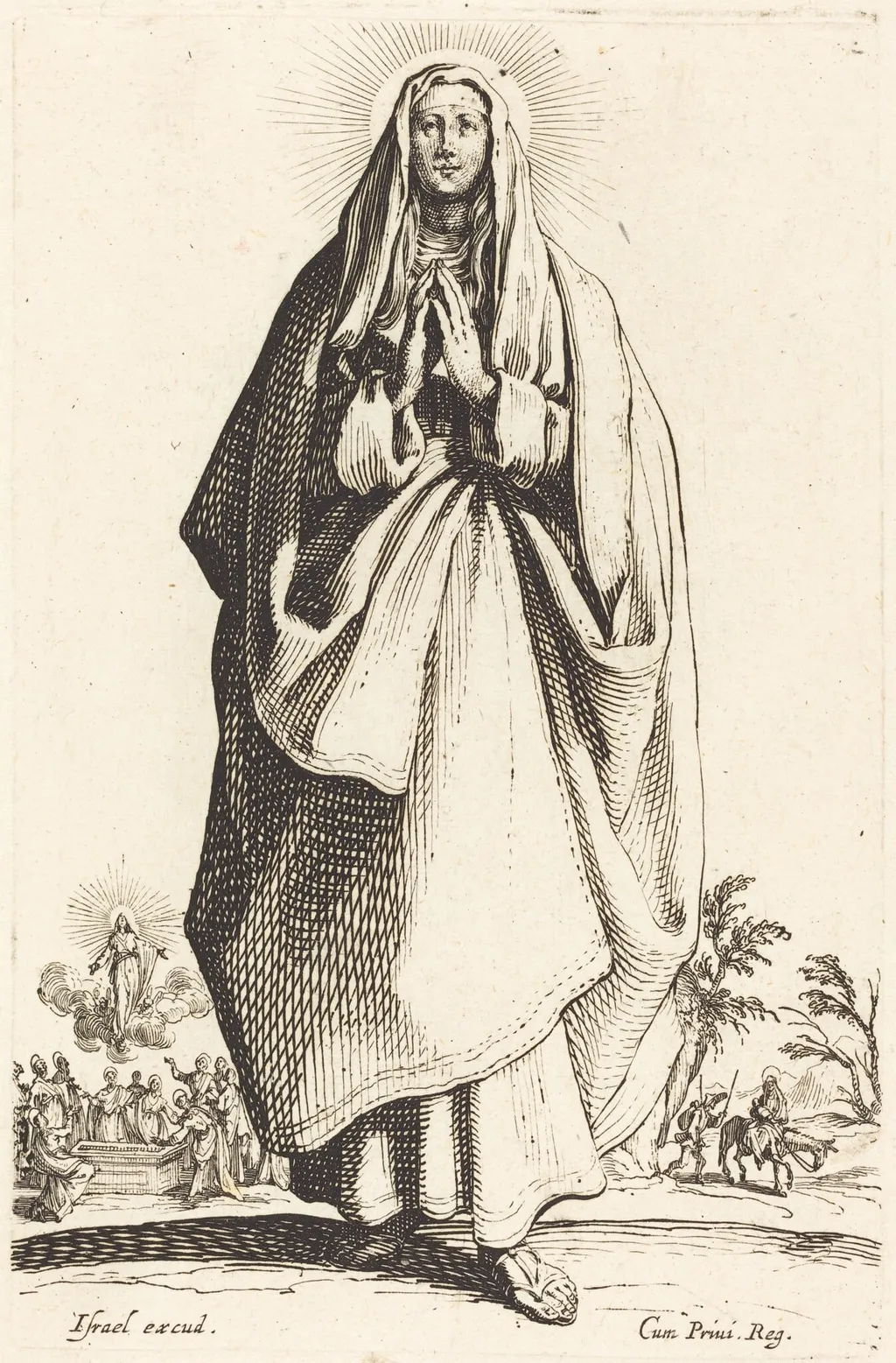 The Virgin, by Jacques Callot, ink, 1631