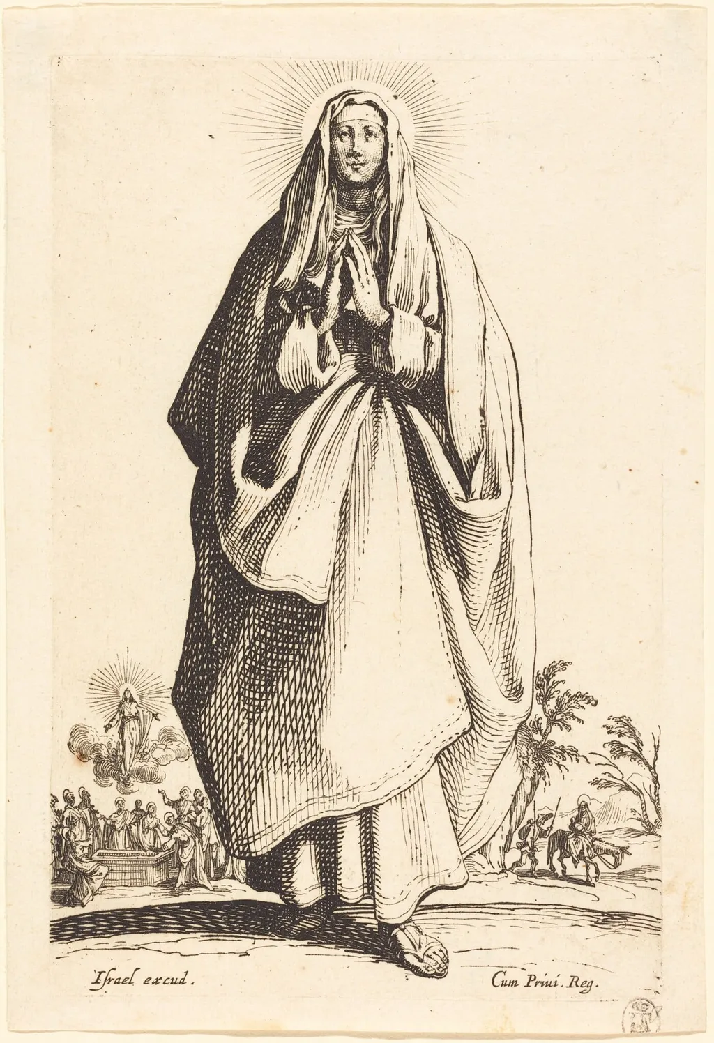 The Virgin, by Jacques Callot, ink, 1631