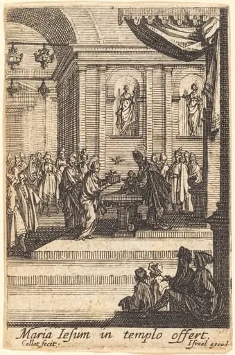 The Virgin Presents Jesus at the Temple, by Jacques Callot