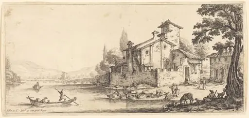 The Walk by the Water, by Jacques Callot