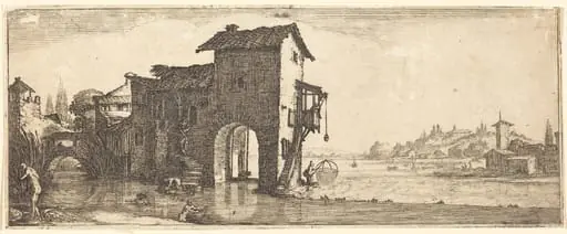 The Watermill, by Jacques Callot