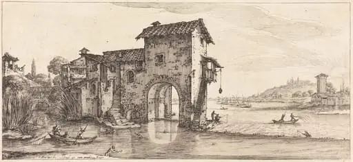 The Watermill, by Jacques Callot