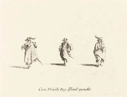 Three Gentlemen, by Jacques Callot